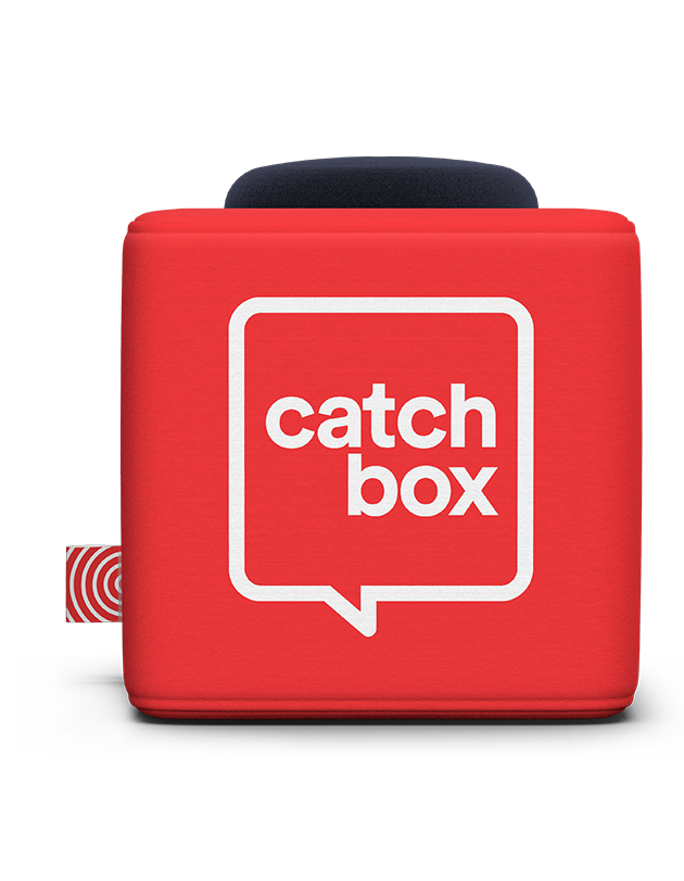Catchbox Plus Throwable Microphone Cube in Red - Ideal for Interactive Q&A